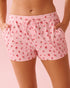 La Vie en Rose_Tickled Pink Strawberry_Spa Time Teddy Print Super Soft Pajama Shorts_40200811_P60440_01