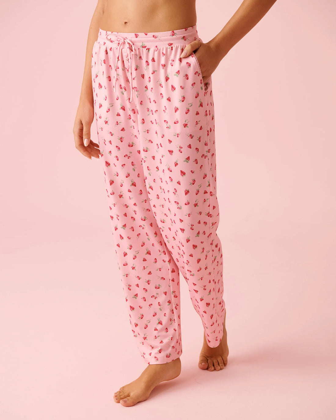 La Vie en Rose_Pink_Spa Time Teddy Print Super Soft Pajama Pants_40200812_P60440_01