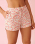 La Vie en Rose Snow White Multi Floral Women Floral Print Cotton Pajama Shorts SKU: 40200818_P10579 Image 01