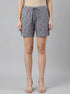 La Vie en Rose China Blue Floral Women Floral Print Cotton Bermuda Shorts SKU: 40200819_P40537 Image 00