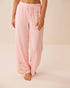 La Vie en Rose Pink Icing Placement Women Floral Stripe Print Super Soft Pajama Pants SKU: 40200825_P60473 Image 01