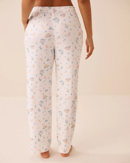 La Vie en Rose Snow White Brunch Women Brunch Print Super Soft Pajama Pants SKU: 40200827_P10587 Image 02