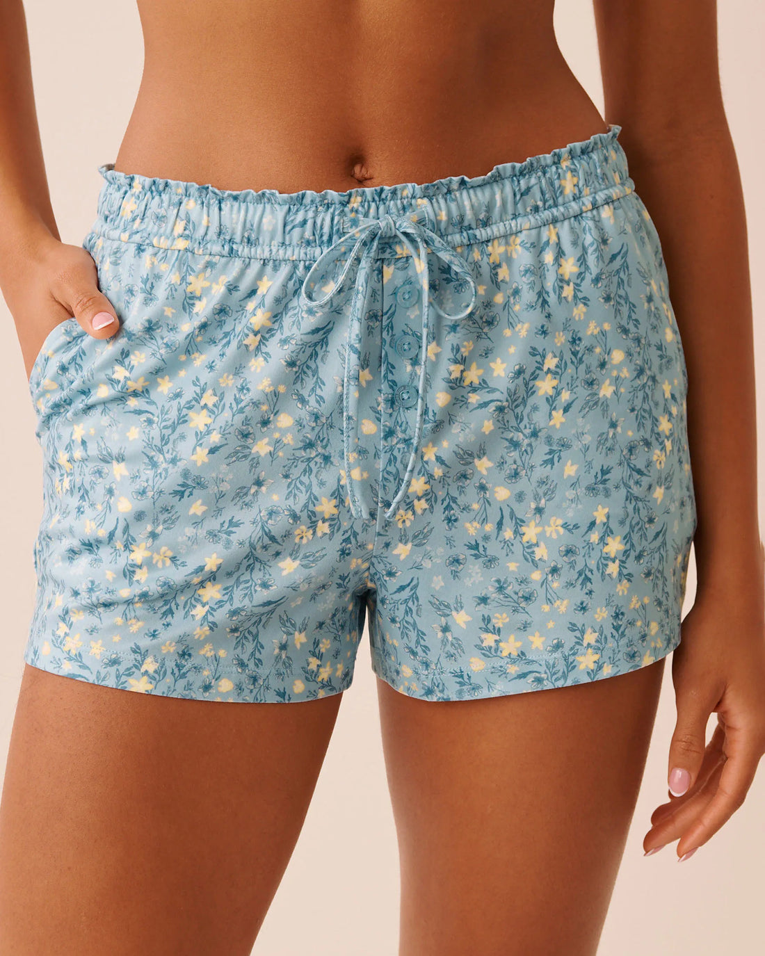 La Vie en Rose Stratosphere Floral Women Ditsy Floral Print Super Soft Pajama Shorts SKU: 40200828_P40555 Image 01