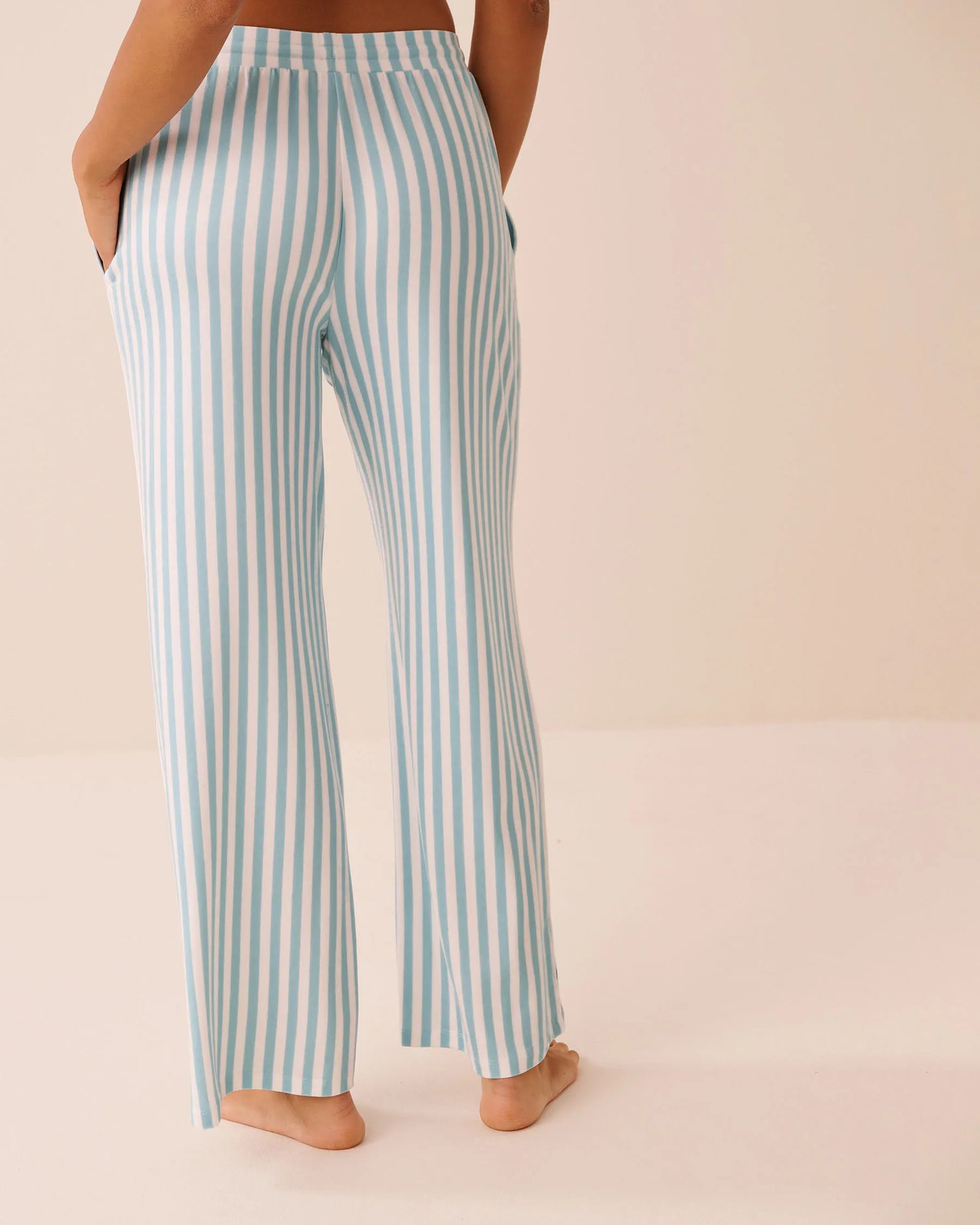 La Vie en Rose Stratosphere Placement Women Floral Stripe Print Super Soft Pajama Pants SKU: 40200829_P40557 Image 02