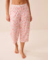 La Vie en Rose Watercolor Floral Women Watercolour Floral Print Super Soft Pajama Capris SKU: 40200842_P10605 Image 01