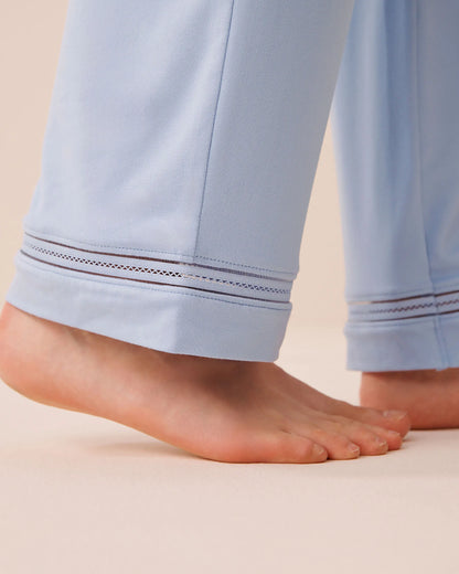 La Vie en Rose Brunnera Blue Women Super Soft Pajama Pants SKU: 40200849_40293 Image 03