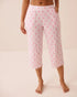 La Vie en Rose Festival Bloom Lobster Women Lobster Print Lace Trim Pointelle Pajama Capris SKU: 40200851_P60480 Image 01