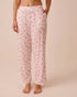 La Vie en Rose Snow White Hibiscus Women Hibiscus Print Lace Trim Pointelle Pajama Pants SKU: 40200852_P10608 Image 01