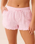 La Vie en Rose Festival Bloom Women Cotton Eyelet Ruffle-Hem Pajama Shorts SKU: 40200853_60244 Image 01