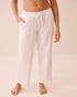 La Vie en Rose Snow White Women Cotton Eyelet Pajama Pants SKU: 40200854_10011 Image 01