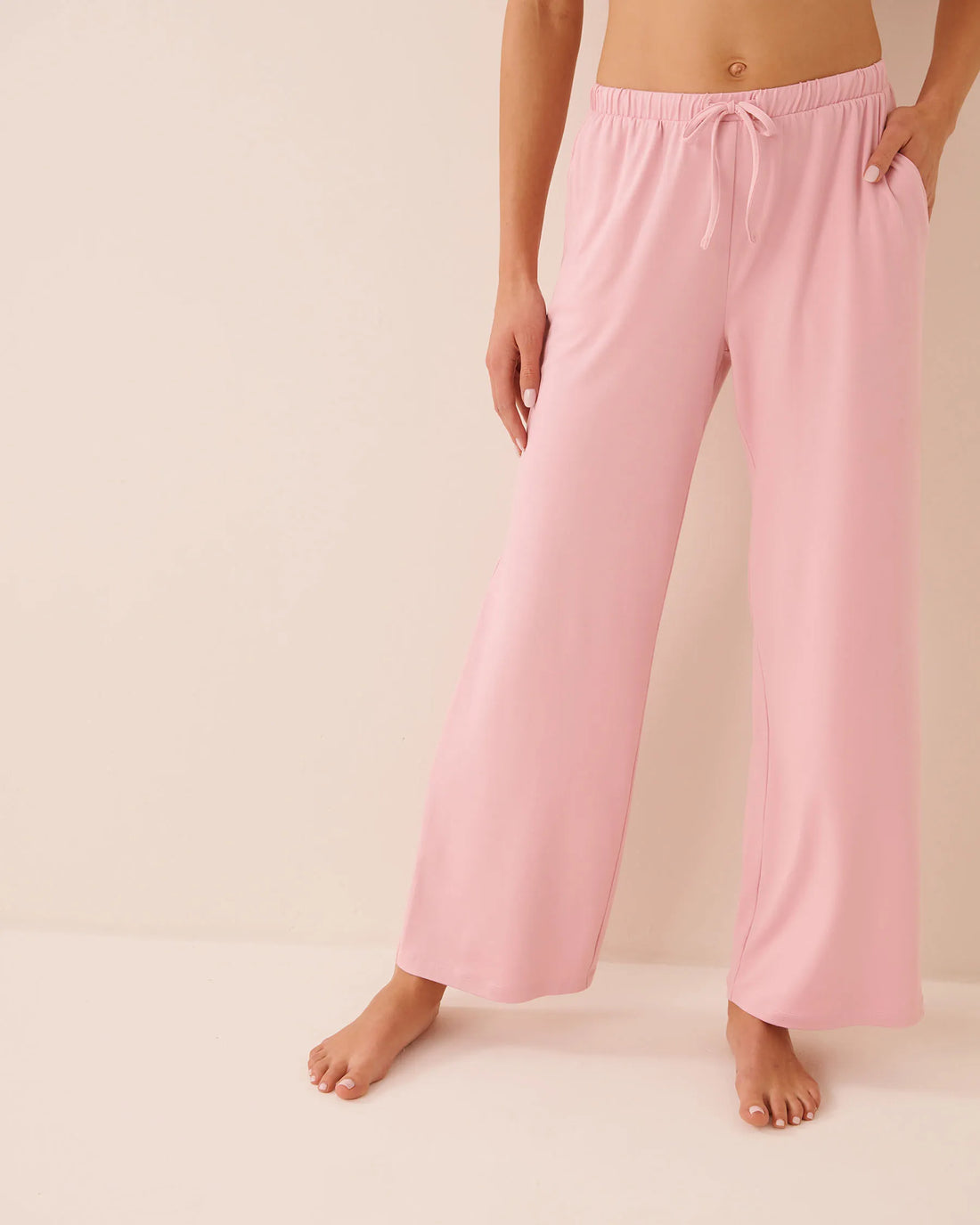 La Vie en Rose Pink Nectar Women Super Soft Wide-Leg Pajama Pants SKU: 40200861_60036 Image 01