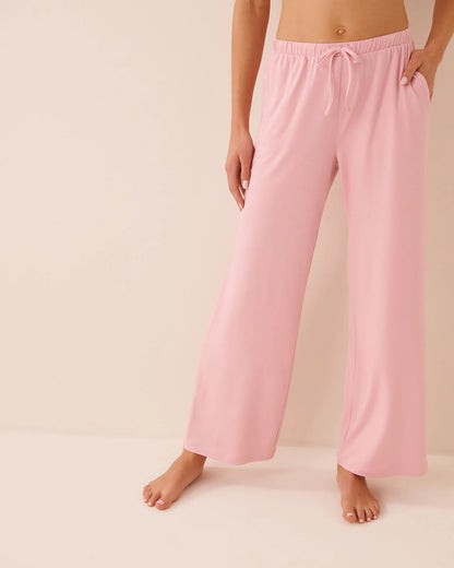 La Vie en Rose Pink Nectar Women Super Soft Wide-Leg Pajama Pants SKU: 40200861_60036 Image 01