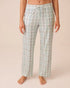 La Vie en Rose Sterling Blue Plaid Women Blue Plaid Super Soft Pajama Pants SKU: 40200864_P40616 Image 01