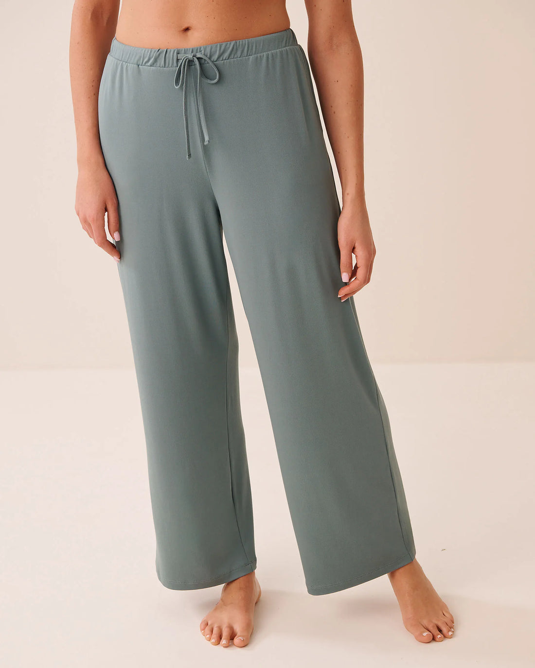 La Vie en Rose Goblin Blue Women Super Soft Wide-Leg Pajama Pants SKU: 40200865_40100 Image 01