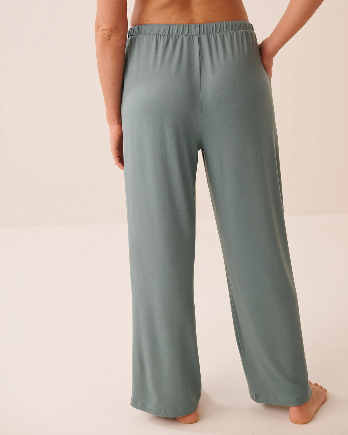 La Vie en Rose Goblin Blue Women Super Soft Wide-Leg Pajama Pants SKU: 40200865_40100 Image 02
