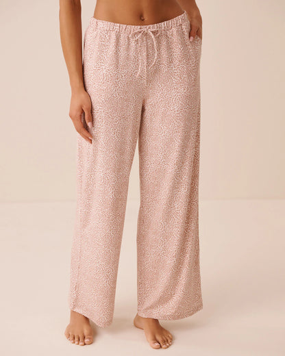 La Vie en Rose Snow White Leopard Women Leopard Print Super Soft Pajama Pants SKU: 40200866_P10635 Image 01
