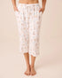 La Vie en Rose Snow White Paris Dogs Women Dog Print Soft Knit Pajama Capris SKU: 40200869_P10639 Image 01