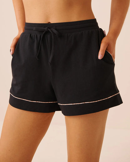 La Vie en Rose Black Beauty Women Cotton Pajama Shorts SKU: 40200871_00001 Image 01