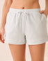 La Vie en Rose Sterling Blue Stripe Women Cotton Pajama Shorts SKU: 40200871_P40615 Image 01
