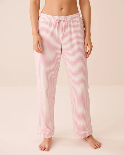 La Vie en Rose Pink Nectar Pinstripe Women Cotton Pajama Pants SKU: 40200872_P50112 Image 01
