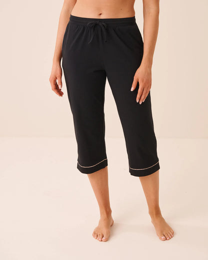 La Vie en Rose Black Beauty Women Cotton Pajama Capris SKU: 40200873_00001 Image 01