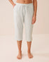 La Vie en Rose Sterling Blue Stripe Women Cotton Pajama Capris SKU: 40200873_P40615 Image 01