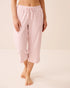 La Vie en Rose Pink Nectar Pinstripe Women Cotton Pajama Capris SKU: 40200873_P50112 Image 01