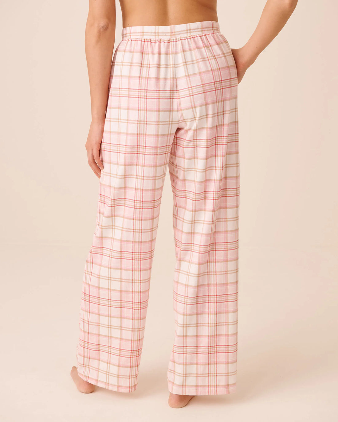 La Vie en Rose Crystal Rose Brush Plaid Women Tomato Print Cotton Pyjama Pants SKU: 40200878_P60517 Image 02
