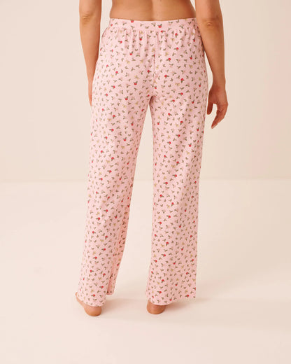 La Vie en Rose Crystal Rose Ditsy Women Tomato Print Cotton Pyjama Pants SKU: 40200878_P60518 Image 02