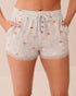 La Vie en Rose Belgium Block Printed Mix Women Chicken Print Lace-Trim Soft Knit Pajama Shorts SKU: 40200881_P30166 Image 01