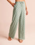 La Vie en Rose Green Milieu Flowers Women Floral Bouquet Print Super Soft Pajama Pants SKU: 40200887_P30165 Image 01