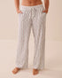 La Vie en Rose Elderberry Flower Stripe Women Floral Stripe Print Super Soft Pajama Pants SKU: 40200889_P10647 Image 01