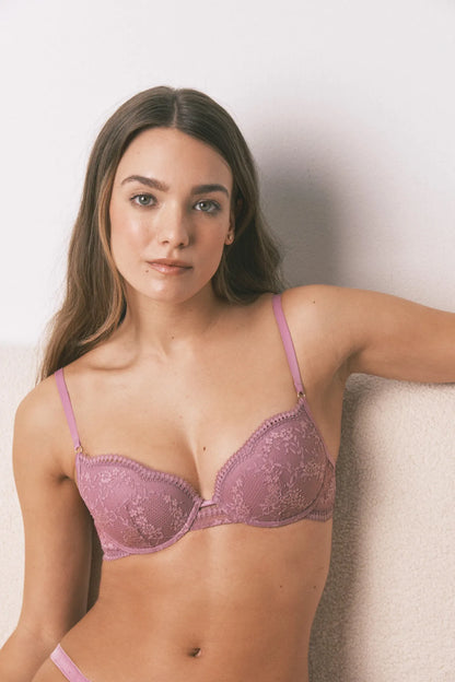 Women Secret_Pink_Classic Beautiful Padding Bra with Pink Lace_4022574_72_02