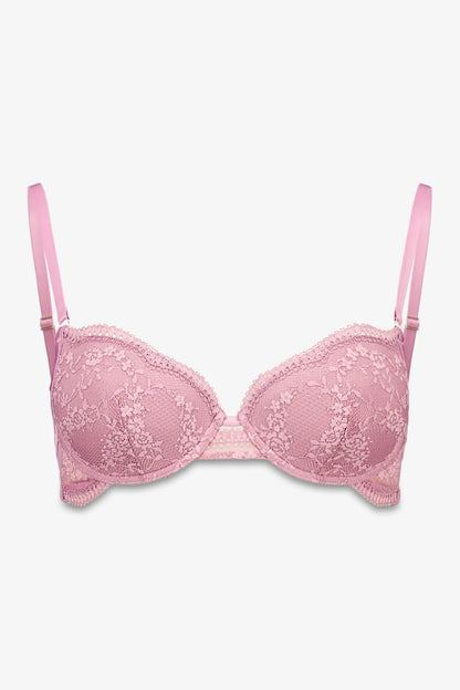 Women Secret_Pink_Classic Beautiful Padding Bra with Pink Lace_4022574_72_06