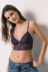 Women Secret Purple/Lilac Women Burgundy Lace Triangle Bralette SKU: 4023005_75 Image 01