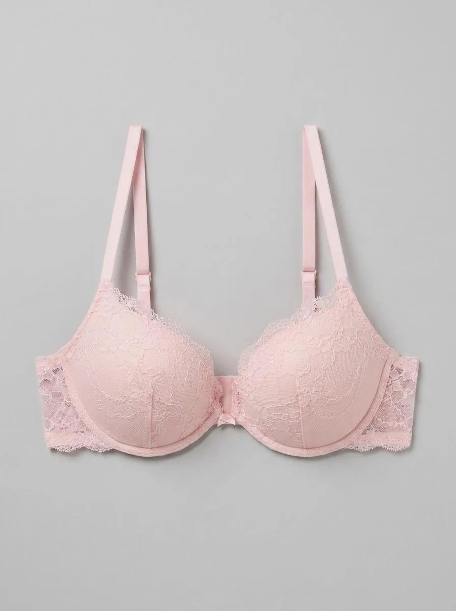 Women Secret Fuchsia Women GORGEOUS Pink Lace Push-Up Bra in Different Cup Sizes SKU: 4023011_74 Image 00