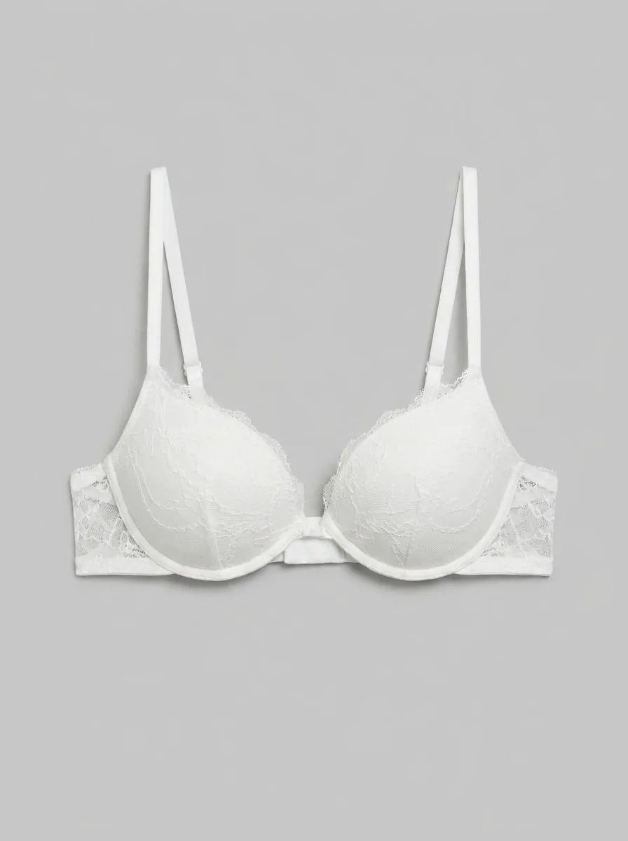 Women Secret Ivory Women GORGEOUS White Lace Push-Up Bra SKU: 4023012_96 Image 00