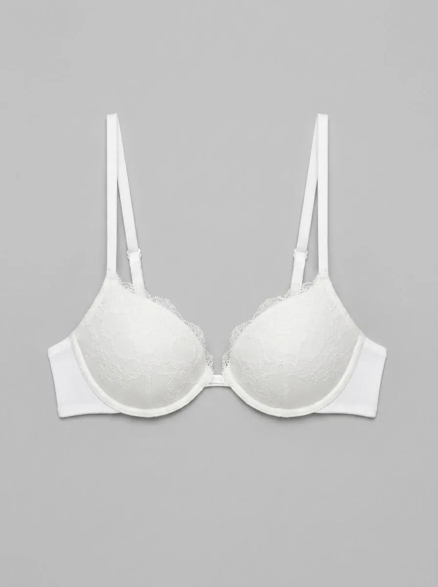 Women Secret Ivory Women BEAUTIFUL White Lace Classic Padded Bra in Different Cup Sizes SKU: 4023018_96 Image 00