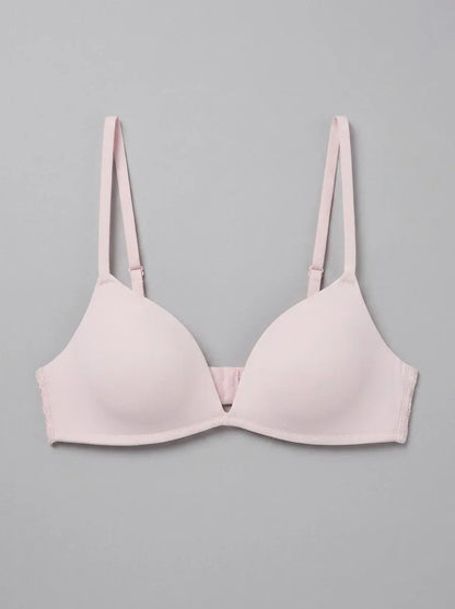 Women Secret Fuchsia Women CHARMING Pink Lace Triangle Padded Bra SKU: 4023038_74 Image 00