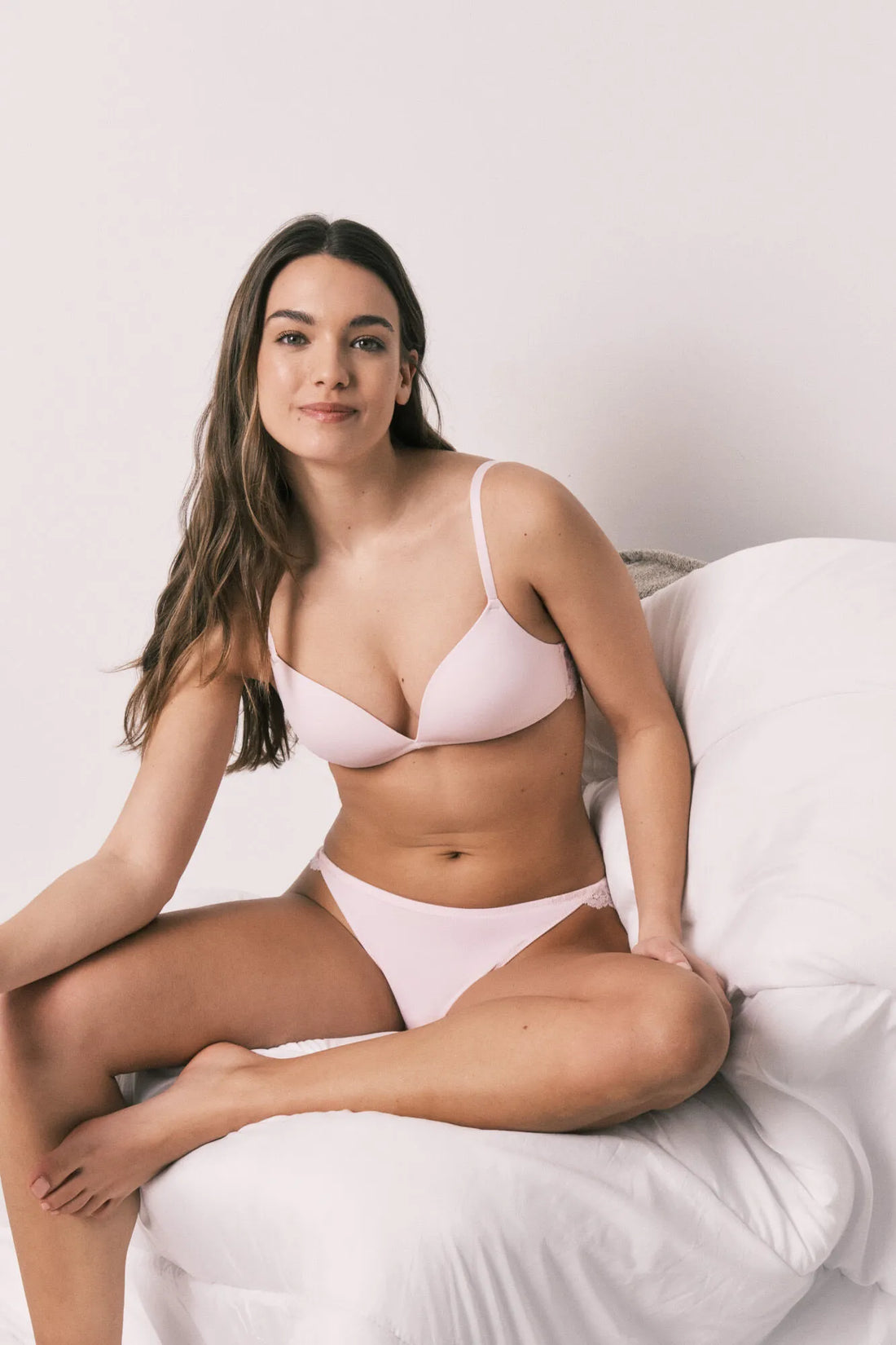 Women Secret Fuchsia Women CHARMING Pink Lace Triangle Padded Bra SKU: 4023038_74 Image 02