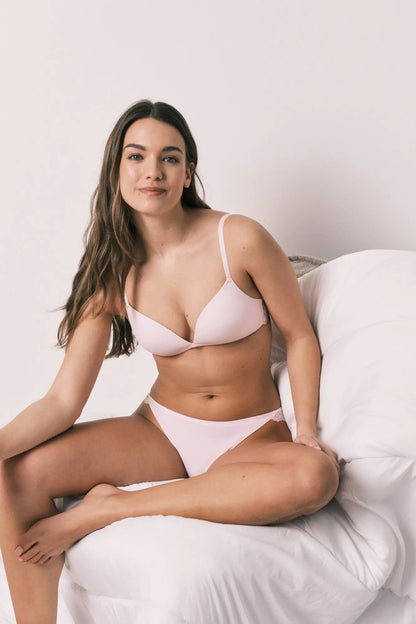 Women Secret Fuchsia Women CHARMING Pink Lace Triangle Padded Bra SKU: 4023038_74 Image 02