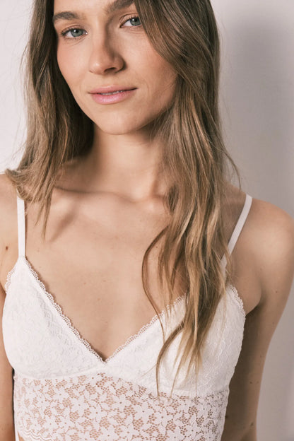 Women Secret Ivory Women White Lace Triangle Bralette SKU: 4023368_96 Image 05