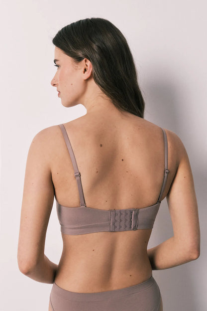 Women Secret Light Brown Women Brown Seamless Strapless Bra In Different Cup Sizes SKU: 4023373_32 Image 05
