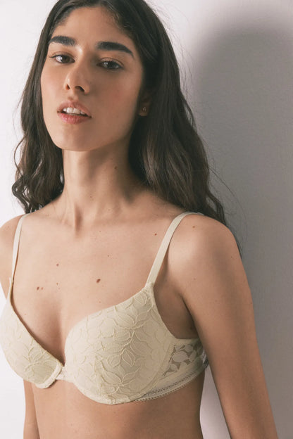 Women Secret_Tan_GORGEOUS Beige Lace Push-Up Bra in Different Cup Sizes_4023831_35_01