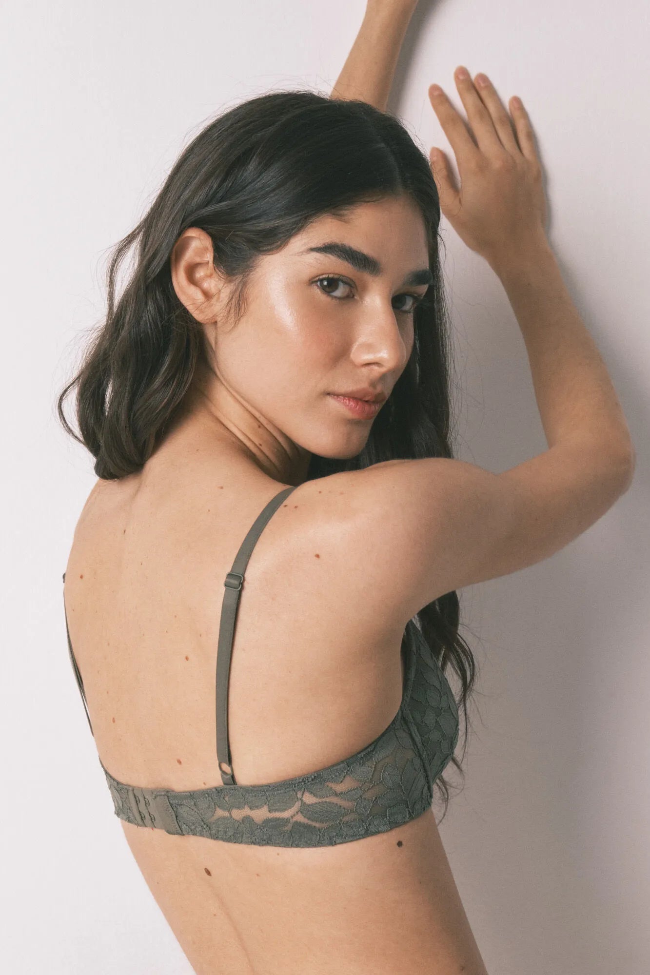 Women Secret_Dark Khaki_Khaki Lace Classic BEAUTIFUL Padded Bra in Different Cup Sizes_4023836_91_06