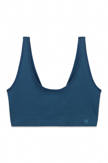 Women Secret Green Women Blue Plain Seamless Top SKU: 4023895_24 Image 07