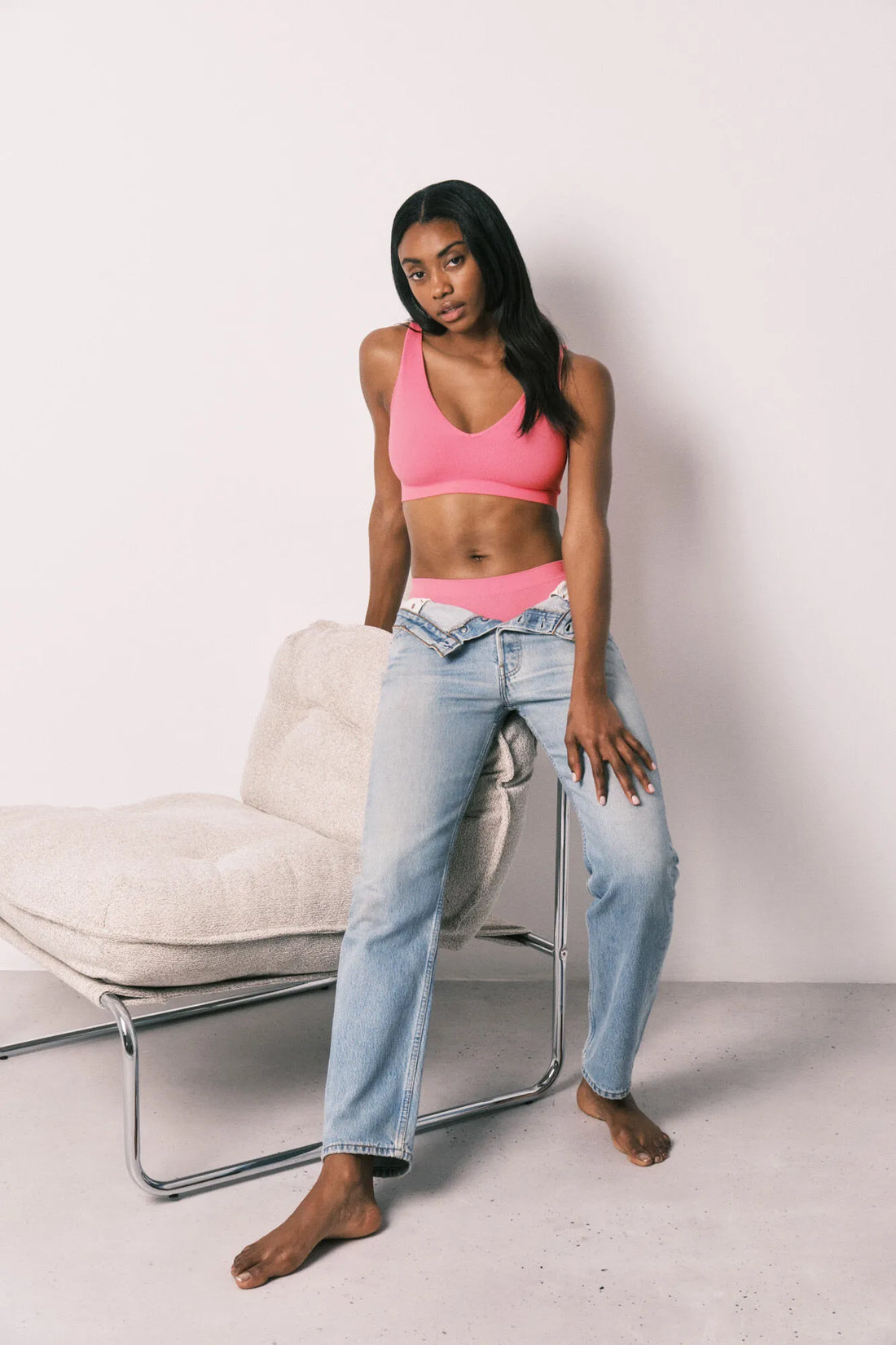 Women Secret Coral Women Coral Plain Clean Cut Halterneck Top SKU: 4023897_63 Image 01