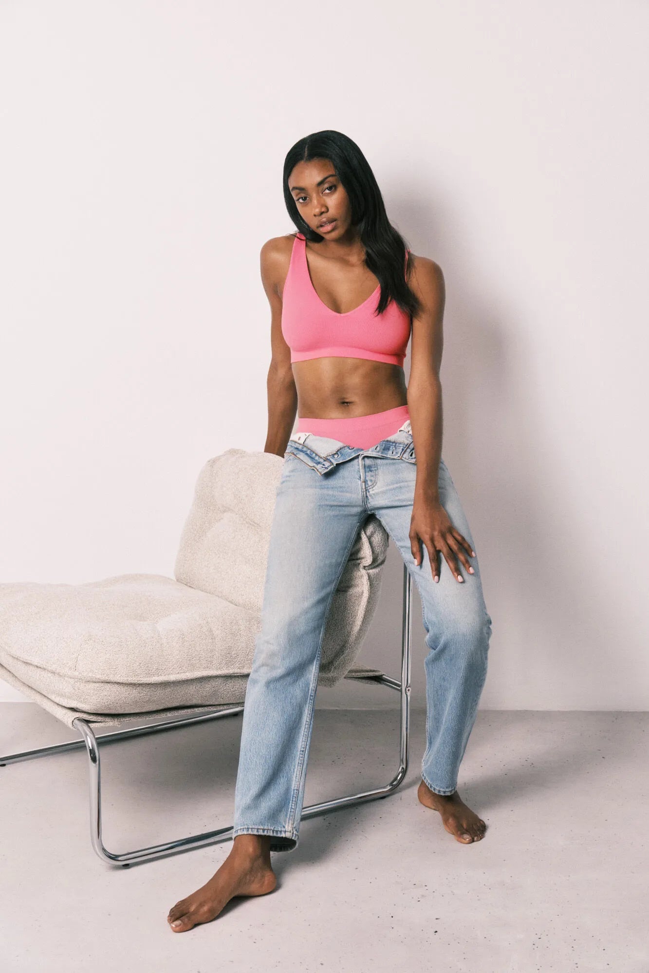 Women Secret Coral Women Coral Plain Clean Cut Halterneck Top SKU: 4023897_63 Image 01