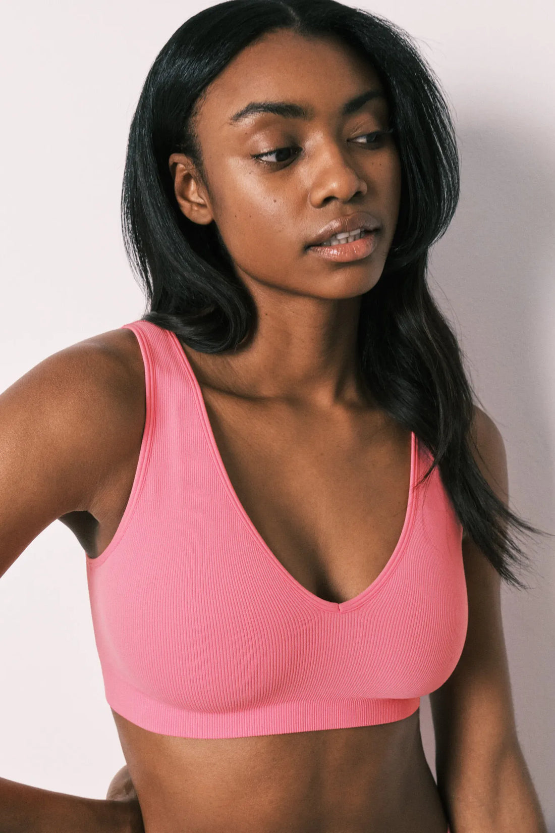 Women Secret Coral Women Coral Plain Clean Cut Halterneck Top SKU: 4023897_63 Image 02