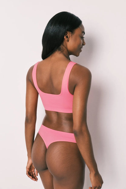 Women Secret Coral Women Coral Plain Clean Cut Halterneck Top SKU: 4023897_63 Image 04